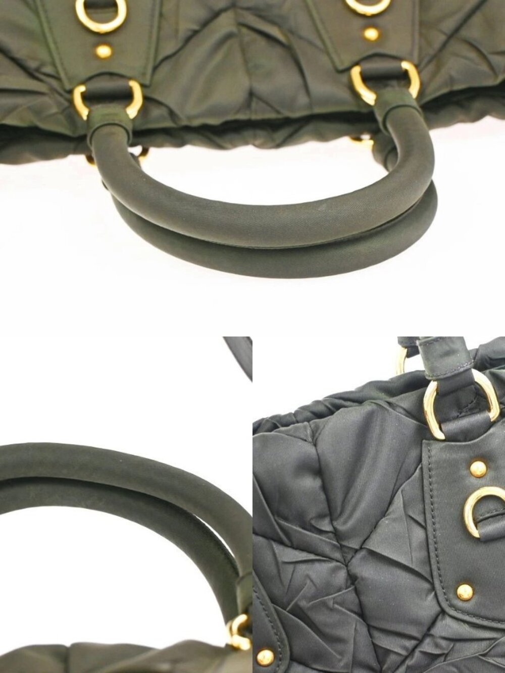 PRADA Tessuto 2Way Shoulder Hand Tote Bag Nylon Leather Brown GHW Italy 76KD027 - Picture 7 of 16